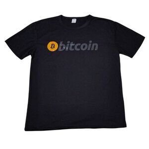 Bitcoin Shirt Black Short sleeve size Large NWT